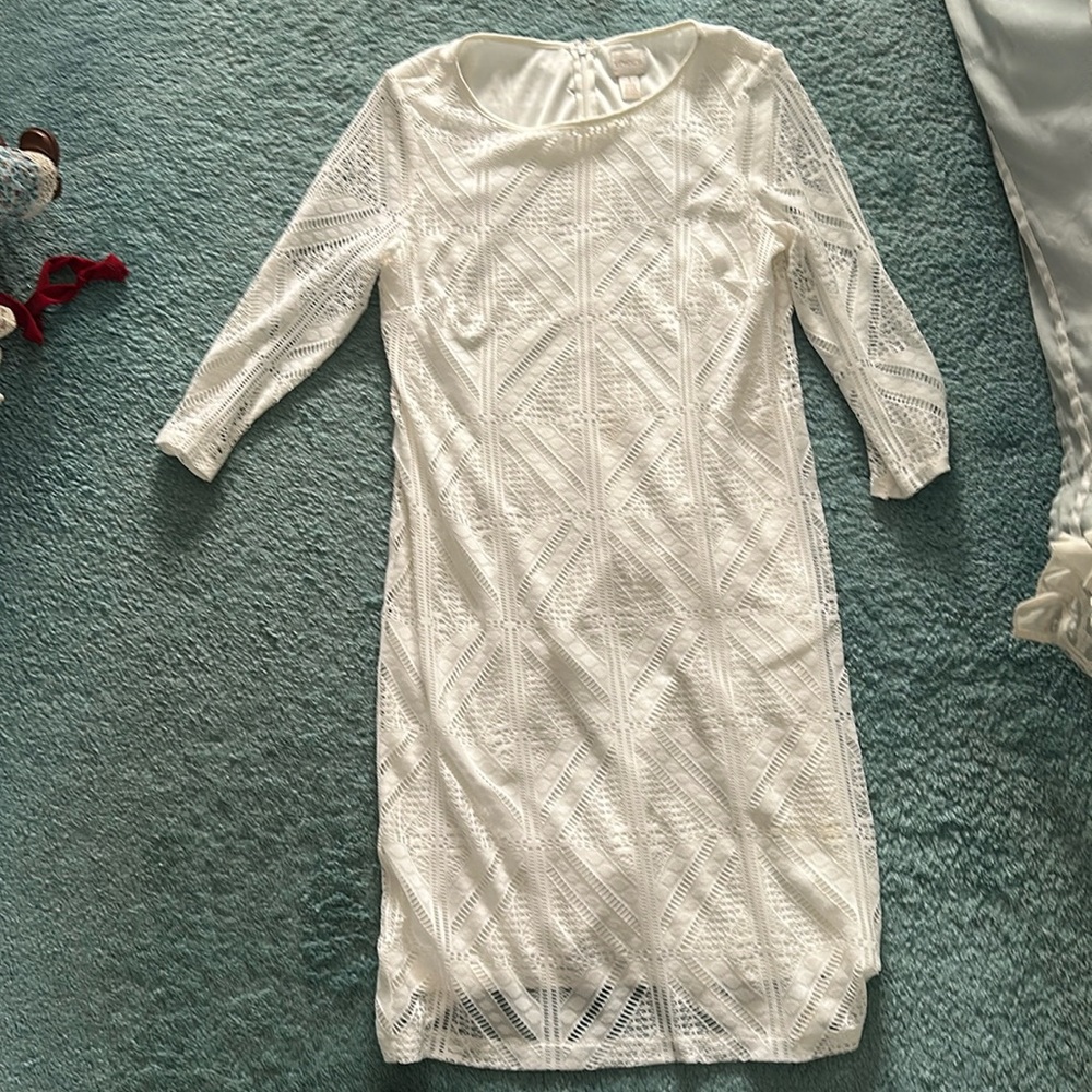 Chicos white lace dress